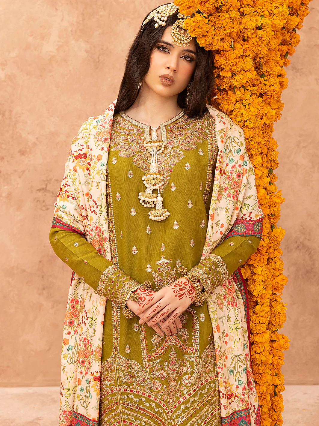1514 - A | 3 PC Luxury Unstitched - Image 2