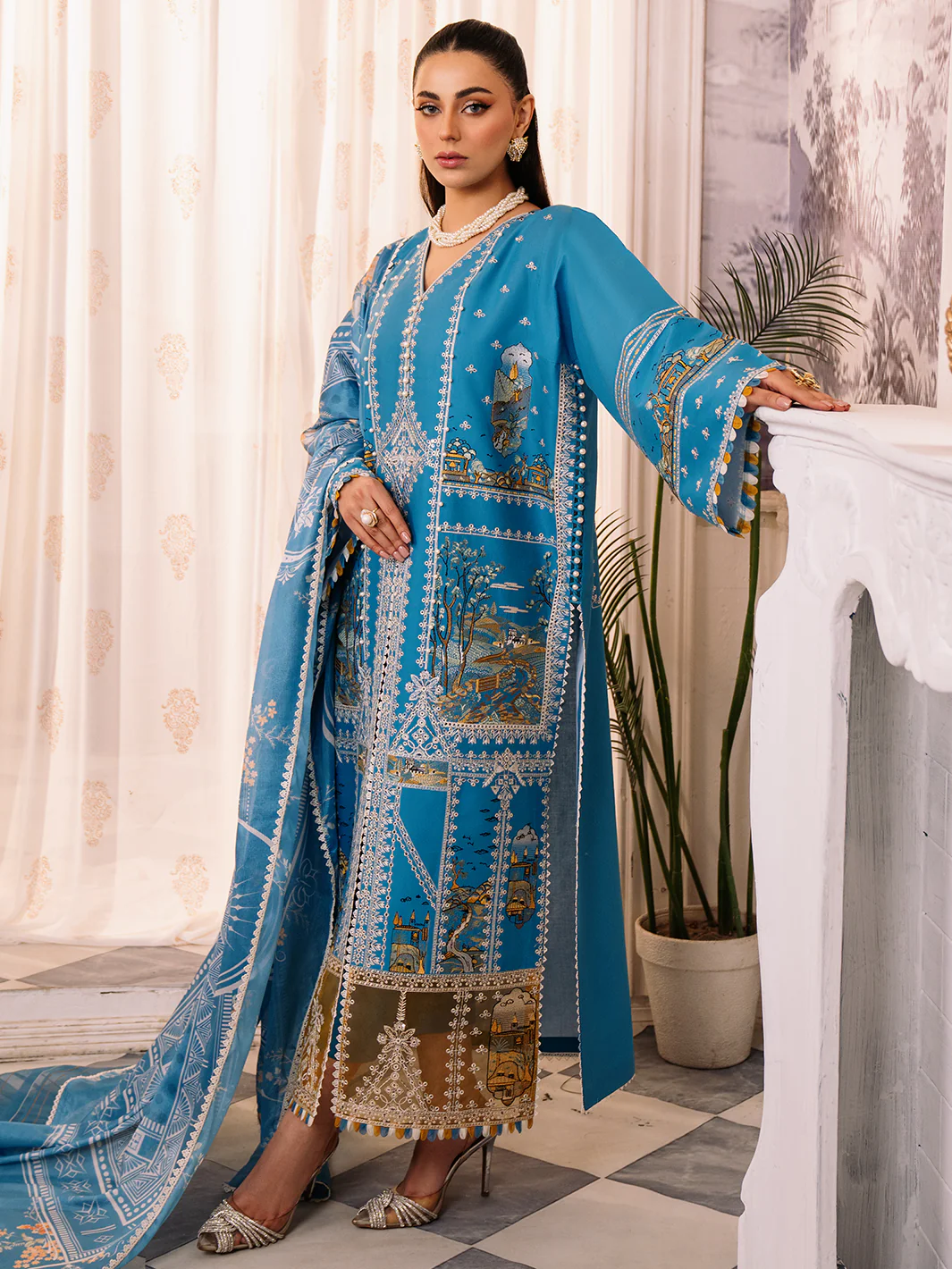 206 - B | 3 PC Lawn Stitched - Image 6
