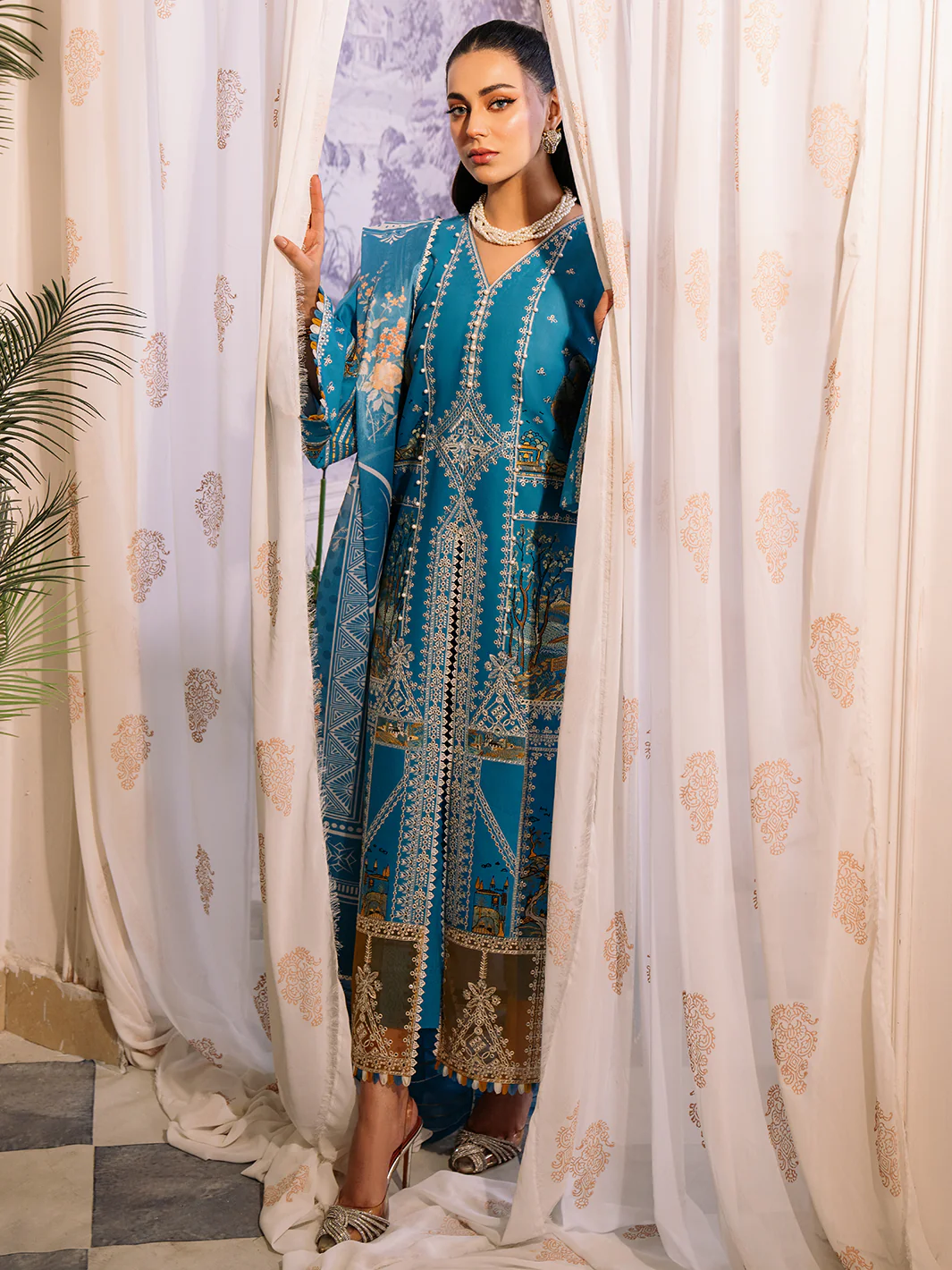 206 - B | 3 PC Lawn Stitched - Image 8