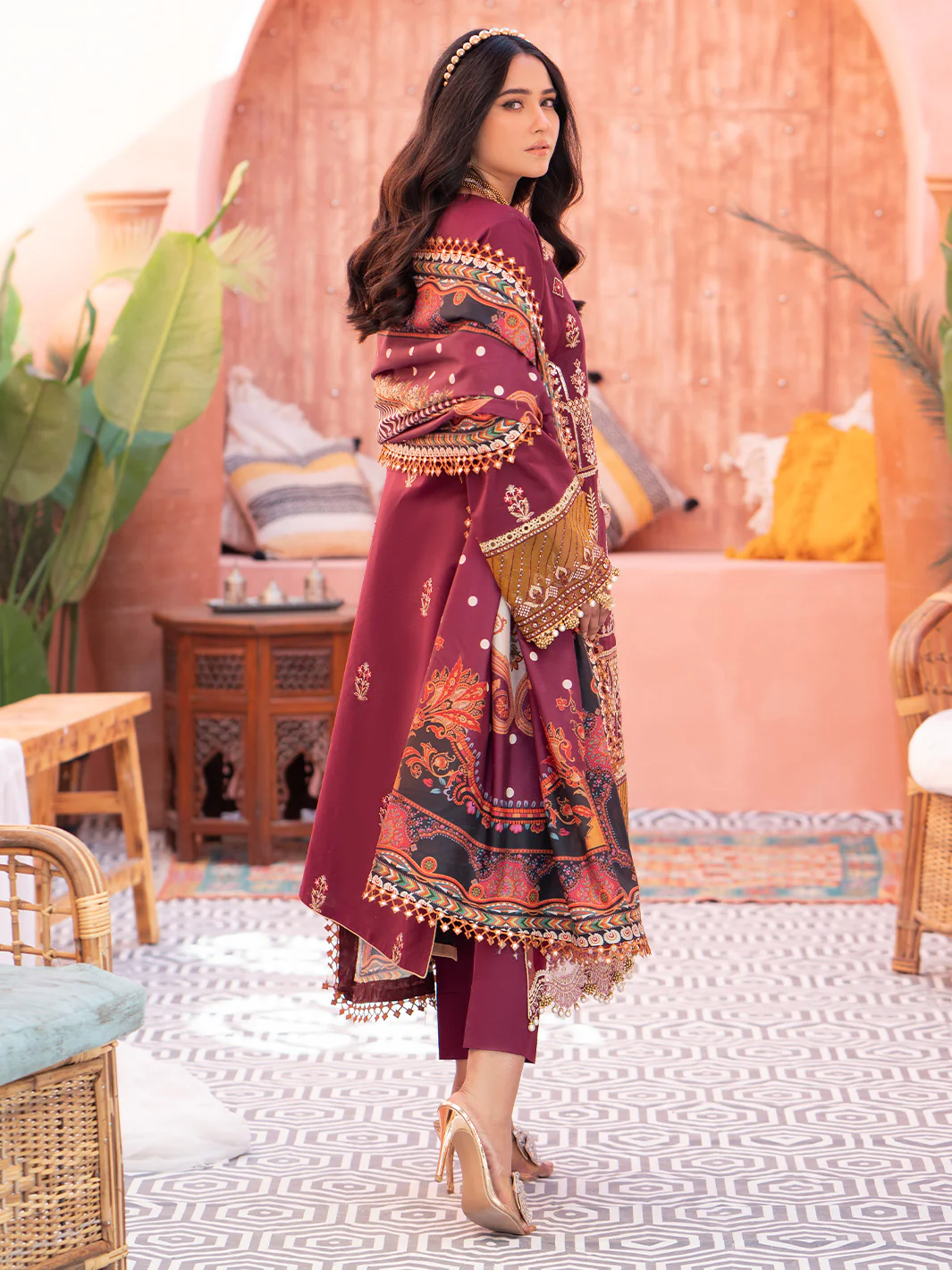 903-B | Three Piece Unstitched - Image 2